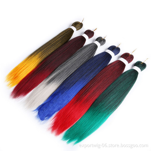 Synthetic pre stretched Braiding Hair Extension easy ombre Jumbo Braids Crochet EZ Prestretched braiding hair for african